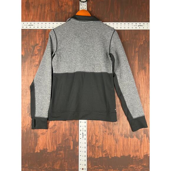 Nebraska Cornhuskers Adidas Half Zip Hoodie Gray Black Womens Medium 12-14 NCAA - Picture 7 of 7